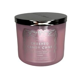 Bath & Body Works White Barn Crushed Candy Cane 3-Wick Candle 14.5oz Peppermint